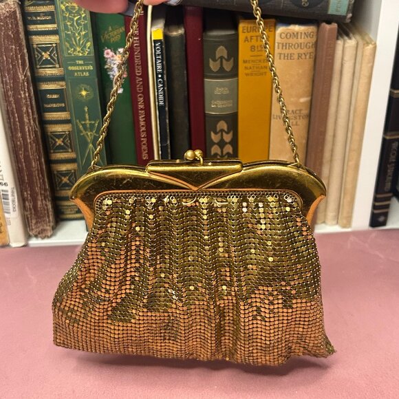 Whiting & Davis Gold Mesh Evening Bag - Picture 1 of 7